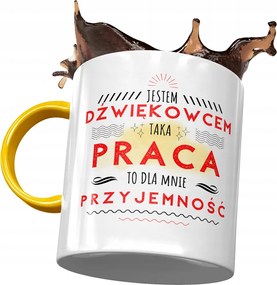 Sárga Bögre Hangosnak Ez Nekem Öröm Nyomtatott Fotóval