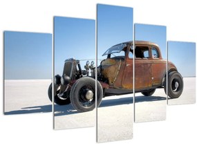 Egy autó képe a sivatagban (150x105 cm)