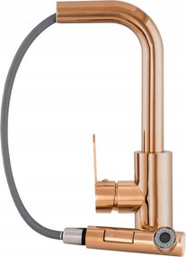 Side 2 konyhai csaptelep kihúzható rosegold kifolyócsővel Gamma
