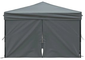 antracit összecsukható partisátor oldalfalakkal 3x3 m