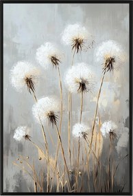 Poszter Keret Alumínium Grafika Természet Kert Virágok Pitypang Boho 40x60