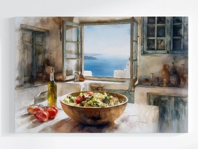 Canvas Vászonkép Mediterrán Konyha Saláta Olíva 120x80