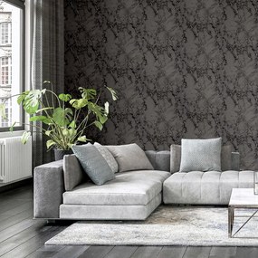 Arthouse Signature 1 Carrara Marble fekete-szürke márvány mintás papír tapéta – 296702