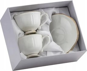 Csésze szett 200 ml csészealj elegáns szett 2 db-os Bone China