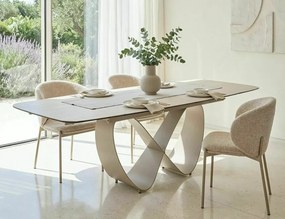 Infinity bővíthető étkezőasztal kerámia bézs/kasmír 160-240 cm