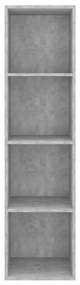 betonszürke szerelt fa fali TV-szekrény 37x37x142,5 cm
