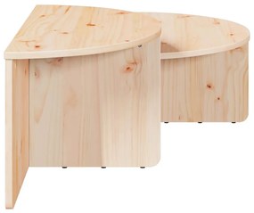 Dohányzóasztal 2 pcs Természetes 79 x 39.5 x 40 cm