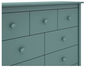 Black Friday - Petróleumkék borovi fenyő alacsony gyerek komód 110x80 cm Max – Marckeric