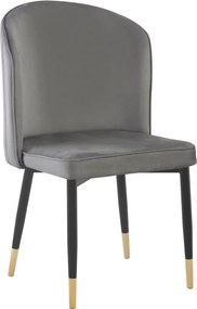 Étkezőszék, szürke Velvet szövet/fekete, UDAJA