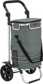 Szürke bevásárlókocsi két kerékkel könnyű váz 25 kg