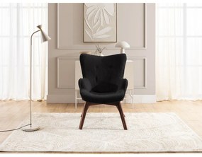 Fekete kordbársony fotel Niko – Ropez