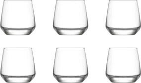 6 részes üveg pohár szett 345 ml