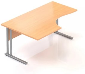 Visio ergonomikus asztal 160 x 100 cm, bal oldali sarokkialakítás, Bükk