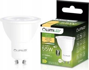 Led Izzó GU10 Reflektor 5,2W 55W 720LM 2700K Meleg 38° Lumiled