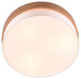 Fehér-natúr színű mennyezeti lámpa textil búrával Seasons – Trio