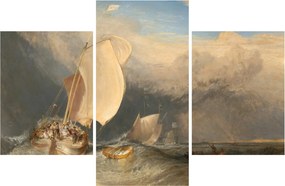 Kép - William Turner, Fishing Boats with Hucksters Bargaining for Fish, reprodukciók (90x60 cm)