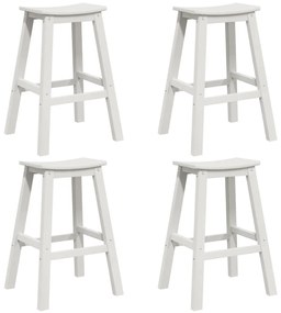 Bárszékek 6 db Fehér HDPE