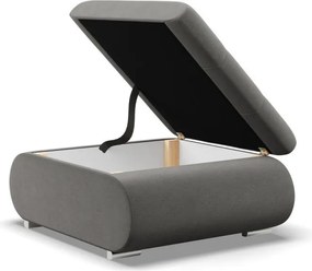 Tokio puff, bársony, világosszürke