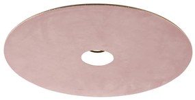 Bársony lapos lámpabúra rózsaszín arannyal 45 cm