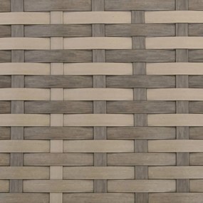 világosbarna polyrattan kerti szék lábtartóval