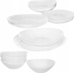 Étkészlet Bormioli Prometeo 24 el fehér 6 személyes