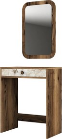 Lizbon Mirror - Walnut, White, Marble