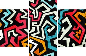 Grafikus absztrakciós kép (90x60 cm)