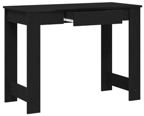 fekete szerelt fa íróasztal 100x45x75 cm