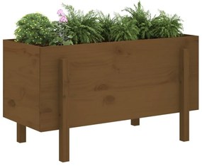 vidaXL mézbarna tömör fenyőfa kerti magaságyás 101 x 50 x 57 cm