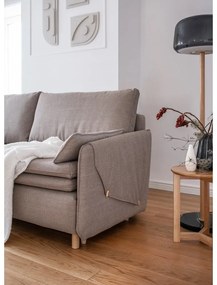 Világosbarna kinyitható kanapé 207 cm Simon – Miuform