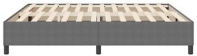 Boxspring Ágy Világosszürke Szuper King Bordás Szövet
