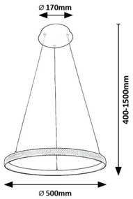 Rabalux 72258 - LED Csillár zsinóron GRETE LED/32W/230V 3000K