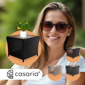 Deuba Rattan asztalka 40x45x45 cm - fekete