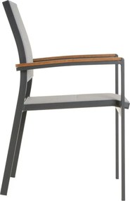 Kerti szék készlet  86,5 x 57 x 57,5 ​​cm  2 db antracit