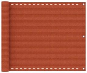 narancssárga HDPE erkélytakaró 75 x 500 cm