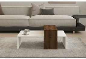 Glow White and Walnut konferenciaasztal