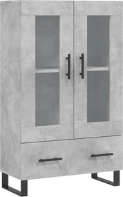 vidaXL betonszürke szerelt fa magasszekrény 69,5 x 31 x 115 cm