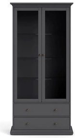 Szürke tálalószekrény 96x201 cm Paris – Tvilum