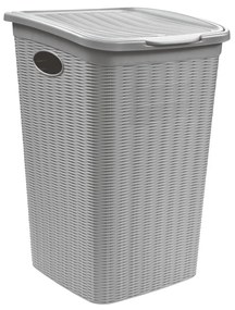 STEFANPLAST Elegance szennyeskosár 50 L, szürke