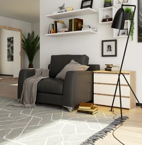 Komód Cleania CL3 (szonoma tölgy + fehér). 1068945
