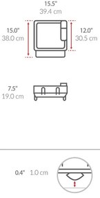 Simplehuman edénytisztító Compact , acél, műanyag,FPP, fekete