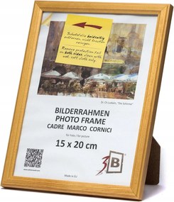 Képkeret fa akril üveg lógó álló 15x20cm