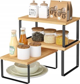 3x Fűszertartó Polc szett 3 db-os asztallap rendszerező szekrény kiegészítők