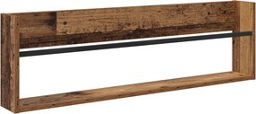 vidaXL Magazin állvány polcokkal Öreg fa 100 x 12 x 30 cm Faanyag