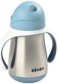 Beaba - Hőszigetelt pohár szívószállal 250 ml kék