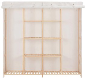 vidaXL fehér szövet ruhásszekrény 173 x 40 x 170 cm