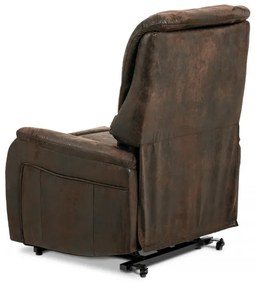 TV- RELAXFOTEL ELEKTROMOS VEZÉRLÉSSEL BARNA SZÖVET KÁRPITTAL TV-5076