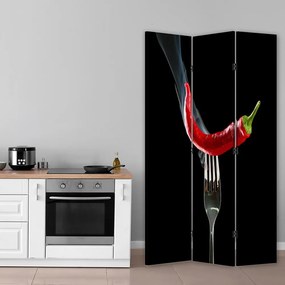 Gario Paraván Chili paprika villán Méret: 110 x 170 cm, Kivitelezés: Forgó paraván 360°