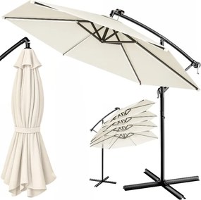 Deuba LED napernyő Mali Ø350 cm - krém
