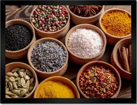 Poszter keretben 40x30 Só Ánizs Fahéj kurkuma